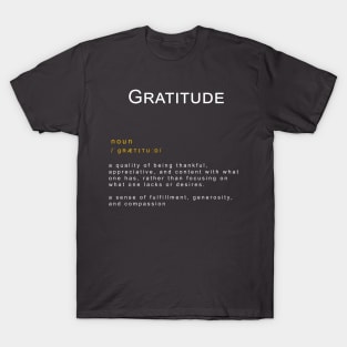 Motivational Word: Gratitude T-Shirt